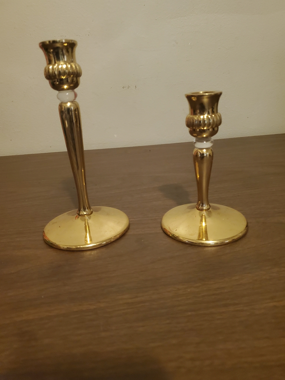 Brass Taper Candle Holders - Set of 2